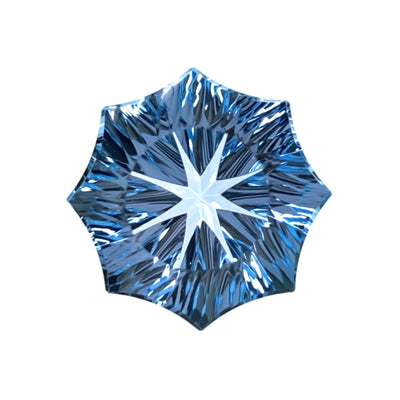 Swiss Blue Topaz Optix® La Soleil Cut 9 mm - Iris Gems